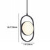 Black metal pendant light with cream-colored circular diffuser, 12.2" tall and 7.4" wide, shown against white background.