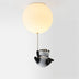 Whimsical ceiling pendant light featuring a playful panda figurine holding a warm white frosted glass globe shade.