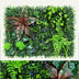 Yasna Greenery Panel featuring red-veined foliage and dense greenery, ideal for creating vibrant, lifelike indoor vertical gardens.