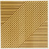 Gold ribbed wall panel with diagonal and horizontal linear pattern design.