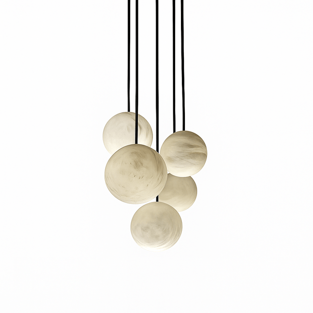 Yue Alabaster Customizeable Chandelier - Residence Supply