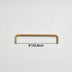 Gold-toned rectangular pull bar with rounded corners displayed against a white background.