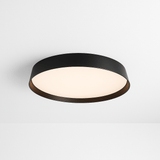 Minimalist Ceiling Lamp - Zena Modern Light Fixture with integrated LED, featuring a soft glow and sleek black aluminum frame for contemporary decor.