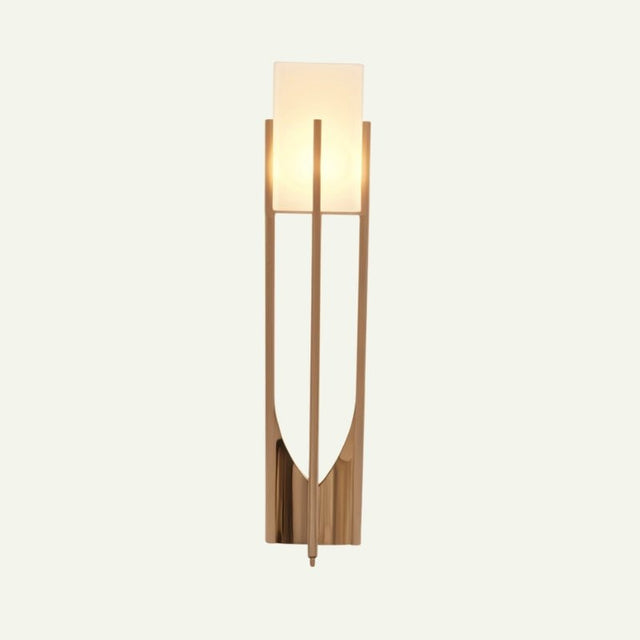 Zenic Lamp - Stylish Fabric and Wood Lighting Fixture wall-mounted version with vertical wood frame and soft fabric shade.