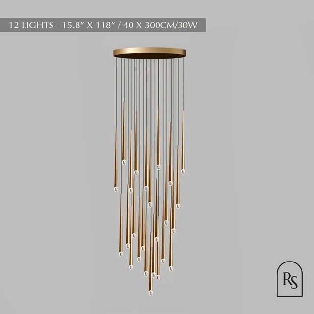 Zimra Staircase Chandelier - Residence Supply