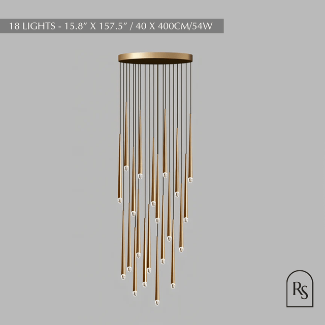 Zimra Staircase Chandelier - Residence Supply