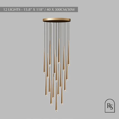 Zimra Staircase Chandelier - Residence Supply