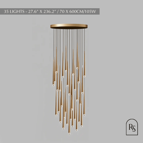 Zimra Staircase Chandelier - Residence Supply