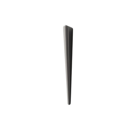 "A sleek, tapered zinc alloy pull bar with a bold geometric profile in a dark finish, shown on a white background."