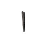 "A small, sleek, tapered zinc alloy pull bar with a geometric profile in a dark finish, shown on a white background."