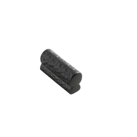 "Small black hammered texture pull bar handle, suitable for contemporary cabinets and drawers."