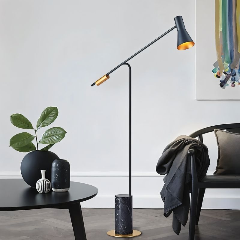 Zyvix - Sleek Adjustable Floor Lamp with Marble Base – Residence