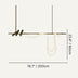Long linear pendant light with a modern design in a dark finish, measuring 78.7" x 23.6", suspended elegantly.