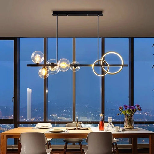 Illuminate your space with the sleek elegance of the Afnari Linear Chandelier.