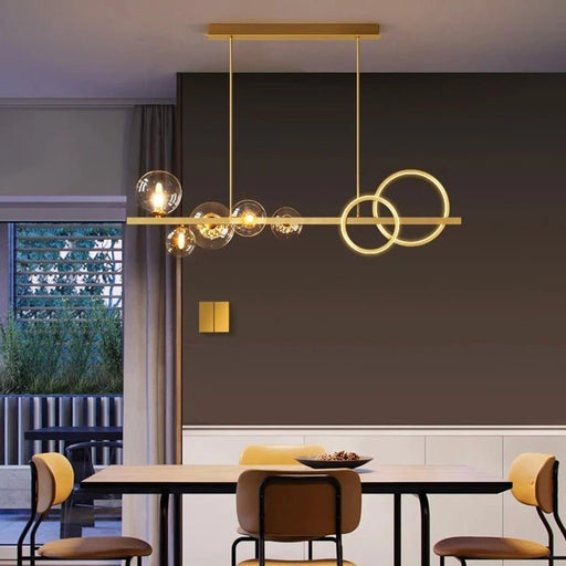 Make a statement with the contemporary design of the Afnari Linear Chandelier.