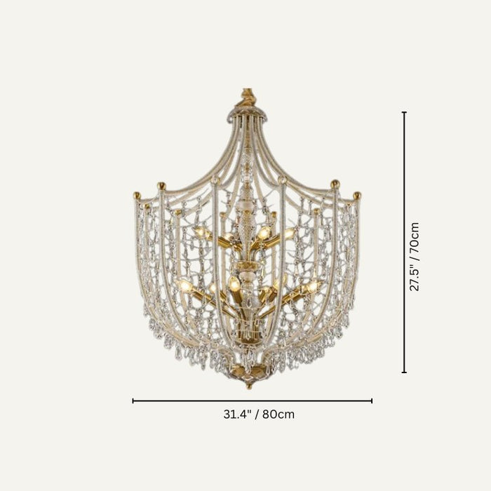 Make a statement with the graceful silhouette of the Ajwad Chandelier Light.