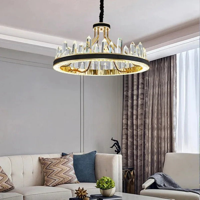 Illuminate your living space with the captivating glow of Alexandra Round Chandelier.