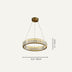 Almuealaq chandelier, round, gold finish, 31.4" diameter, 3" height, featuring crystal accents, suspended from ceiling.