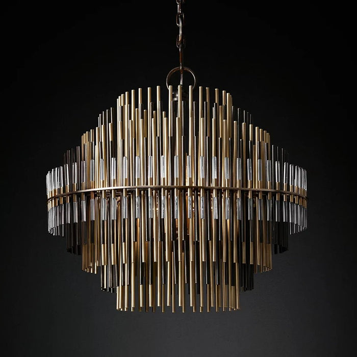 Let the Amara Round Chandelier become the centerpiece of your room, exuding timeless beauty and charm.