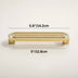 Gold rectangular pull bar with a smooth finish, measuring 5.6 inches by 5 inches, on a white background.
