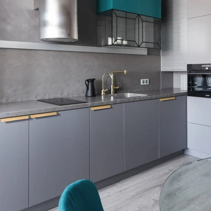 Create a cohesive and contemporary design scheme by incorporating the Anzah Pull Bar into your cabinetry, tying together your interior decor with its modern flair.