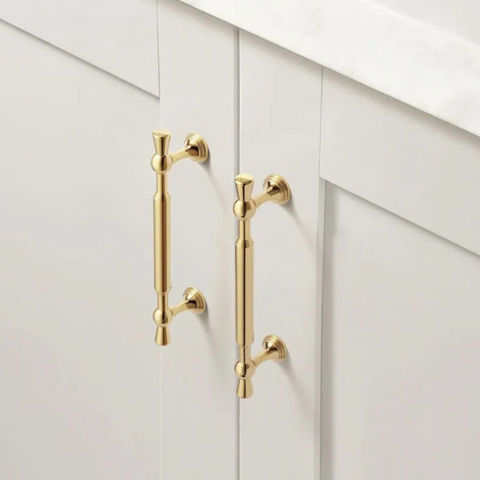 Solid Brass Cabinet Handles & Knobs, Polished Brass Kitchen Cupboard Door  Handles, Drawer Pulls, Shaker Pulls Unlacquered Quality -  Canada