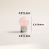 Rose quartz sphere knob with polished metal base on neutral background.