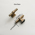 Brass bar pull knob with square base in antique bronze finish, shown with measurements on white background.