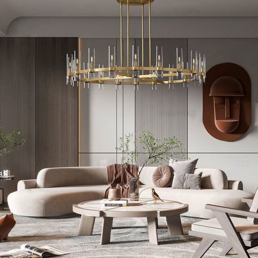 Introducing the Bahir Candela Chandelier: a captivating lighting fixture that adds a touch of grandeur and elegance to any room.