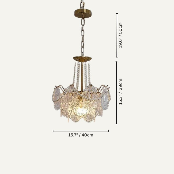 Create a captivating atmosphere with the Bariq Glass Chandelier, its delicate glasswork and graceful curves casting a mesmerizing glow.