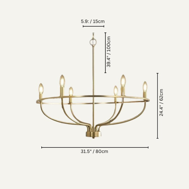 Basit Metal Chandelier