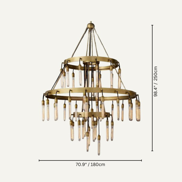 The Betsy Chandelier's soft, ambient lighting creates a warm and inviting atmosphere, making it ideal for cozy evenings or intimate gatherings.