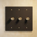 Brass Rotary Dimmer Switch (3-Gang) - Residence Supply