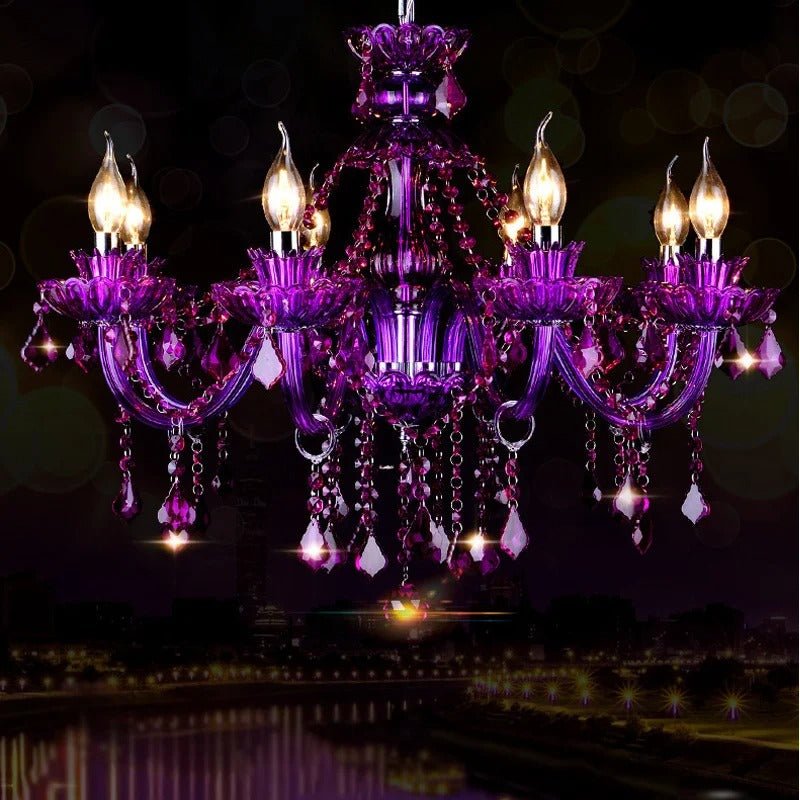 Brigitte Purple Chandelier – Elegant Lighting for Luxury Spaces