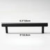 Black textured bar pull with cylindrical handles, measuring 6.3 inches long, shown against white background.