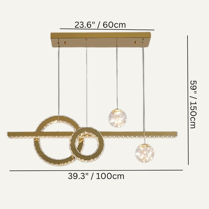 Cynosure Linear Chandelier  Size