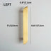 Pale yellow elongated pull bar with rounded ends shown against white background with dimension labels.