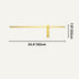 Gold cross-shaped wall lamp with horizontal and vertical brass bars on a light neutral background.