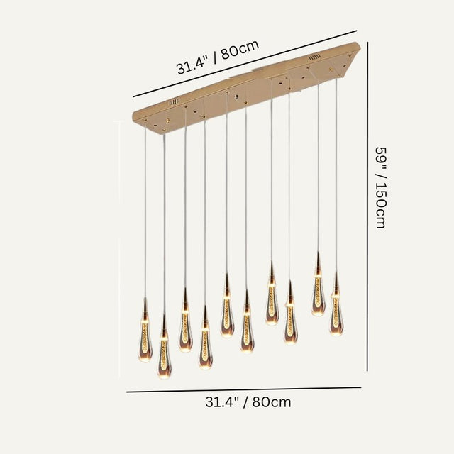 Drop Linear Chandelier