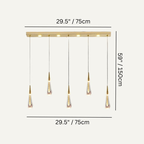 Drop Linear Chandelier