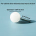 White crystal knob with screw on light blue background, sized for thin cabinet doors.
