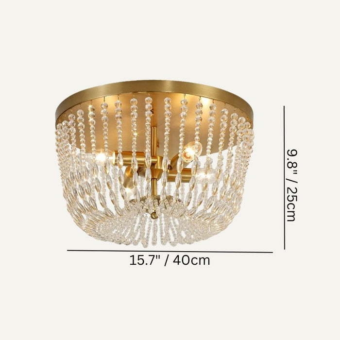 Nocturna Ceiling Light size chart