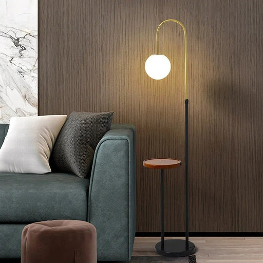 Okul Floor Lamp With Smart Side Table - Living Room Lighting