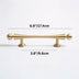 Brass cabinet pull bar with spherical knobs, shown with dimensions 6.8"/17.4cm length and 3.8"/9.6cm projection on white background.