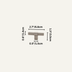 T Knob: L2.7"(6.8cm) x H1.3"(3.5cm) / Brushed Nickle