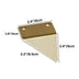Brass corner bracket with mounting holes, cream and bronze finish, displayed against white background.