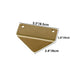 Gold-toned metal bracket with mounting holes and angled design, shown against white background.