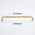 Polished brass pull handle with decorative knobs, measuring 9.4 inches overall length, displayed against white background.