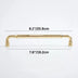Gold brass pull bar handle with decorative knobs, measuring 8.1 inches overall length on white background.