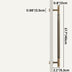 Antique brass double-sided door pull with measurements displayed on white background.